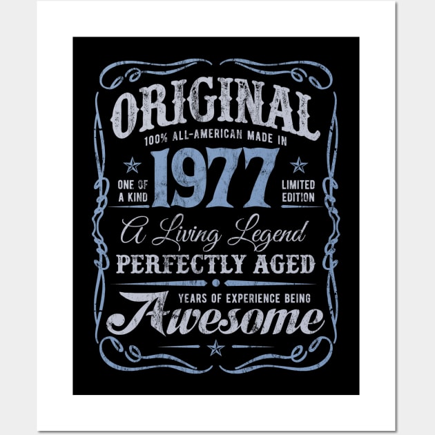 1977 Birthday Gift THE ORIGINAL Perfectly Aged Wall Art by Irregulariteez